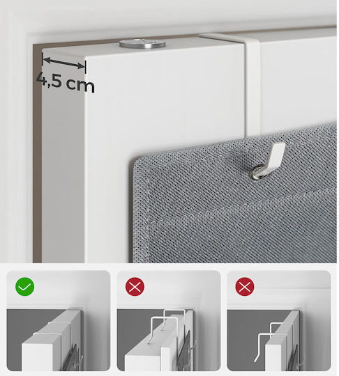 Songmics Κρεμάστρα Πόρτας 4 Θέσεων Μεταλλική 33.5x12x100εκ.