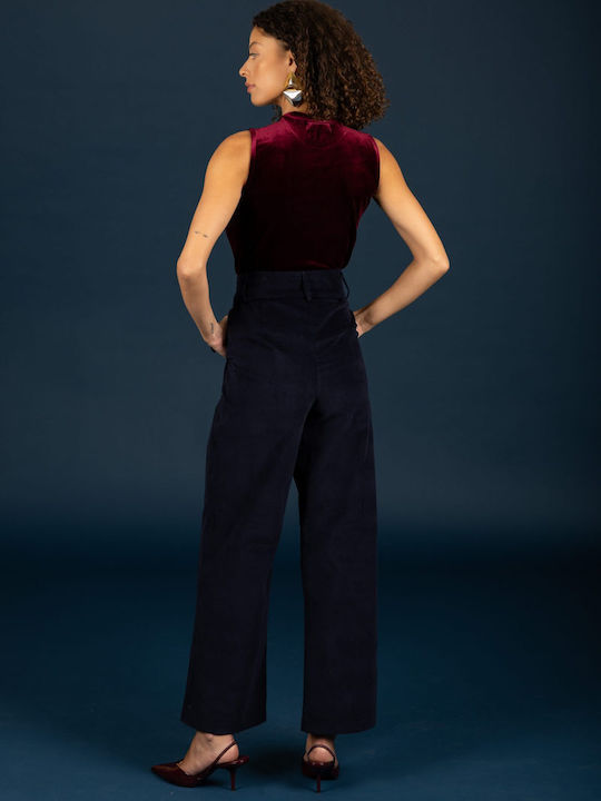 Women's Blouse Burgundy 130-51609-Burgundy (198)