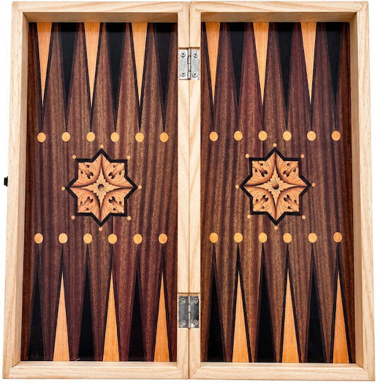 DMT Backgammon/Șah din Lemn cu Pioni 29x29cm