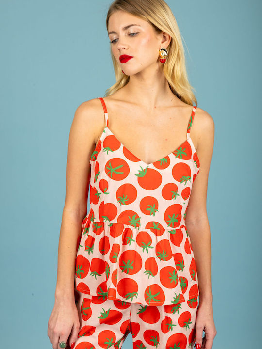 Women's Cotton Red Blouse