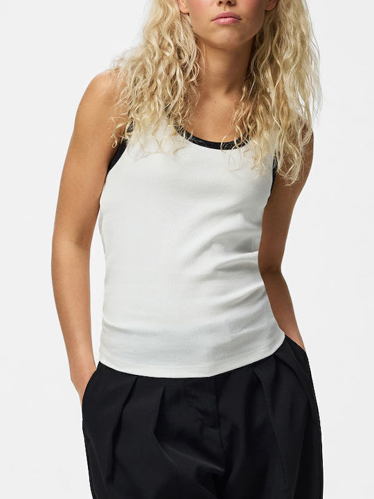 Women's Sleeveless White Blouse