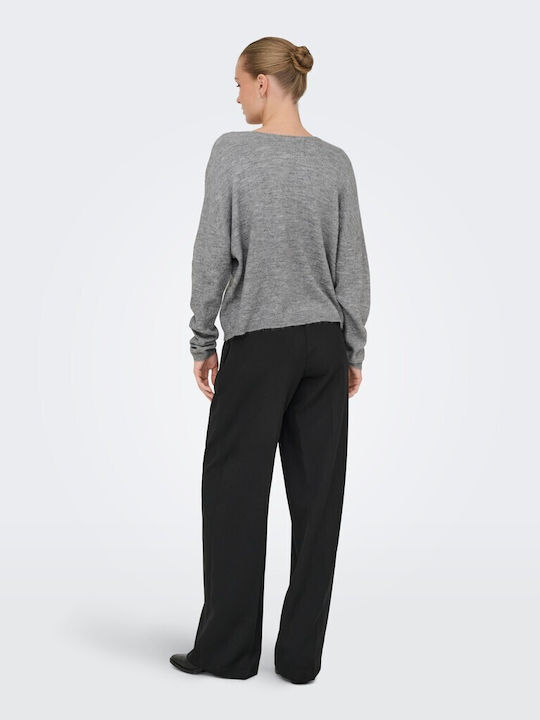 Damen Langärmeliges Pullover Grau