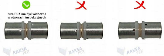 Perfexim Raksa Pex Z1-2525-1z Straight Pex Connector 25x25mm Press-Fit