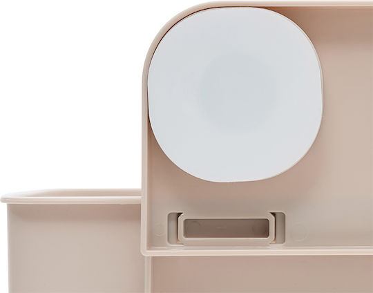 5Five Wall Mounted Bathroom Shelf Metallic 27.8x14x13.5cm Beige