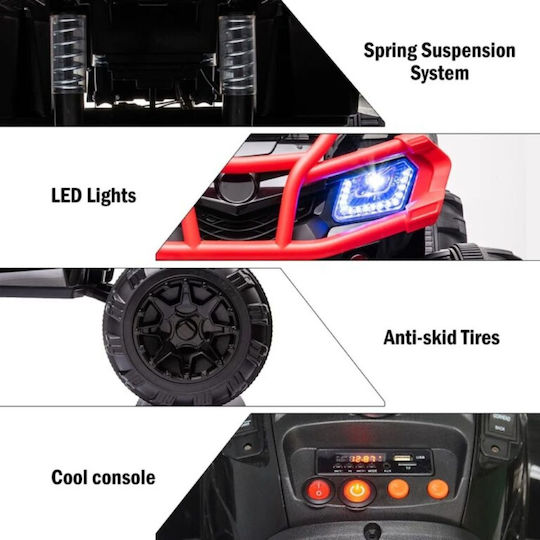 Παιδική Γουρούνα Ηλεκτροκίνητη 12 Volt Κόκκινη