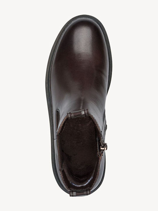 Leder Damen Stiefeletten Braun