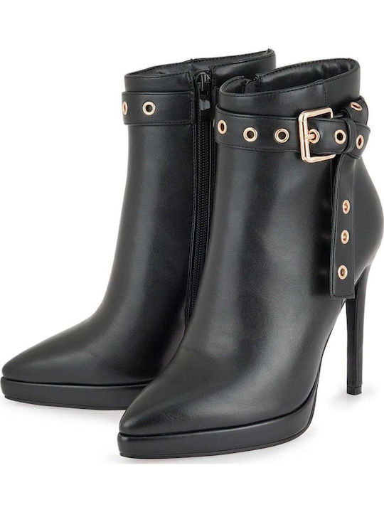 Women's Ankle Boots with High Heel Black