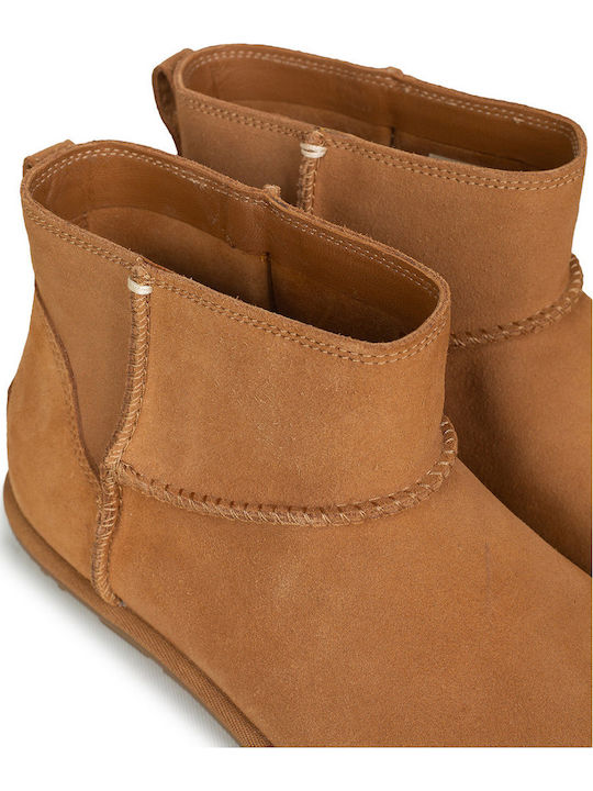 Classic Mini Leather Women's Ankle Boots Tabac Brown