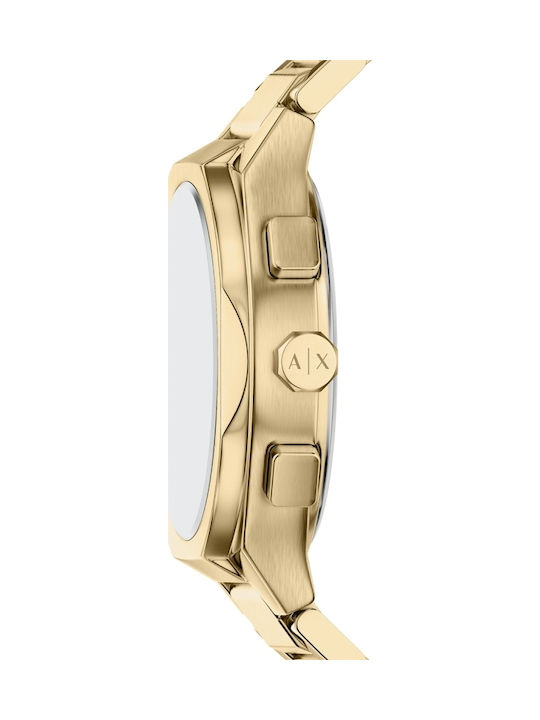Armani Exchange Дамски Часовник 36mm Хронограф Кварцов с Златна Стоманена Браслет