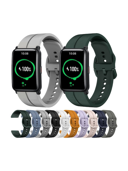 Gummi-Armband Grau 20mm