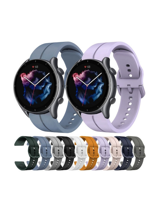 Gummi-Armband Grau 22mm