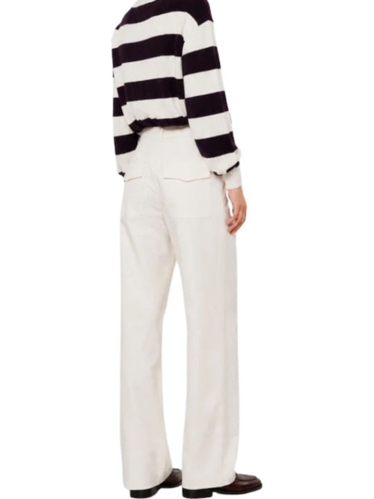 Women's Fabric Trousers Beige