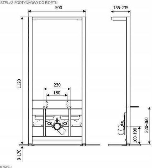 KK-Pol Flush Plate for Dual Flush Cisterns