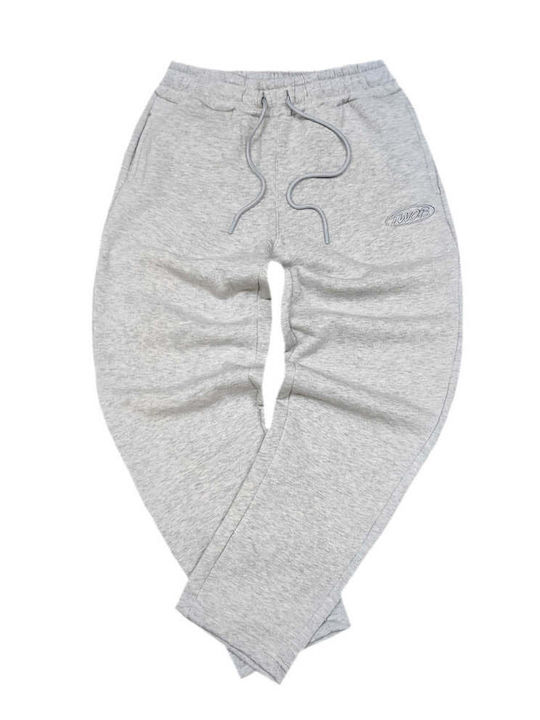Sweatpants with Elastic Grey Melange