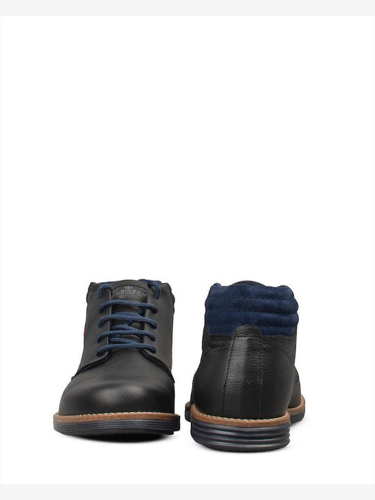 Black Leather Men's Boots