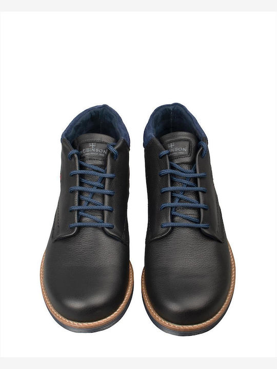 Black Leather Men's Boots