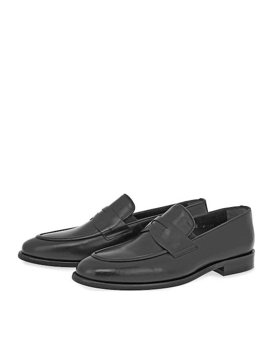 Leather Men's Loafers in Black Colour