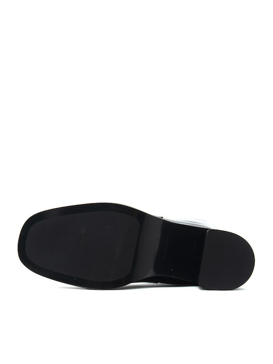 Damenstiefel Schwarz Leder