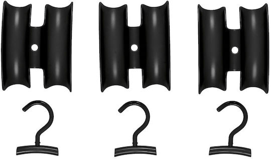 Wenko Foldable Wardrobe Hanger for Belts Plastic Black 11701292 3 Pieces