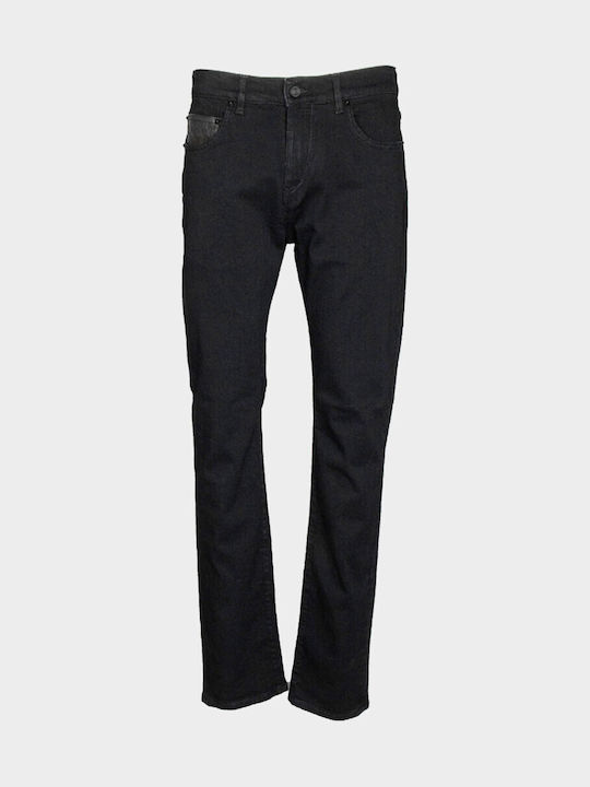 Men's Tapered Jeans Pants Solid Black