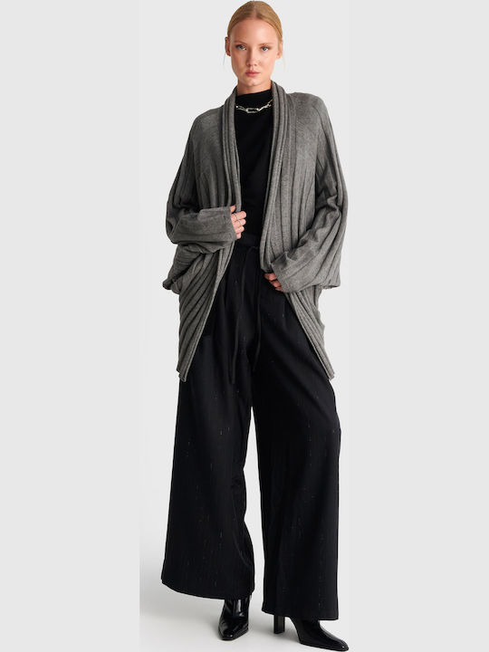 Damen Strickjacke Gestrickt Graue