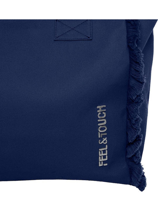 Feel & Touch Caribbean Πετσετέ Τσάντα Θαλάσσης Μπλε