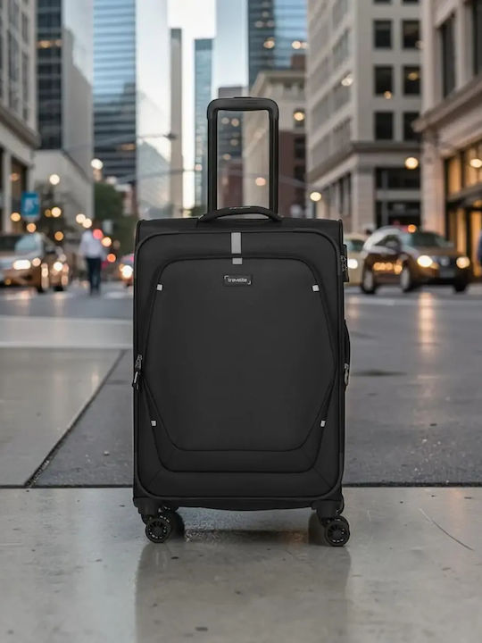 Travelite Mittlerer Reise Koffer Schwarz Höhe 67cm Travelite Mittlerer Reise Koffer Schwarz Höhe 67cm