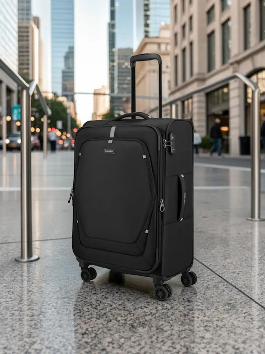 Travelite Mittlerer Reise Koffer Schwarz Höhe 67cm