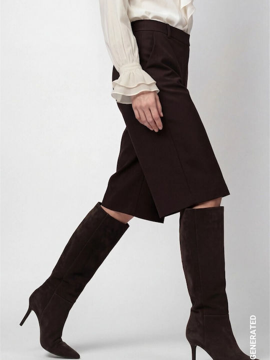 Damen Bermudas Schwarz Kaffee