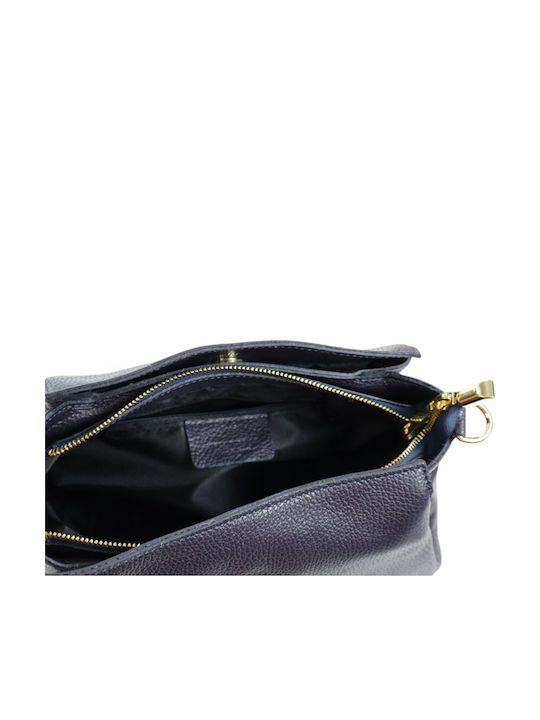 Damentasche aus Leder in Navyblau