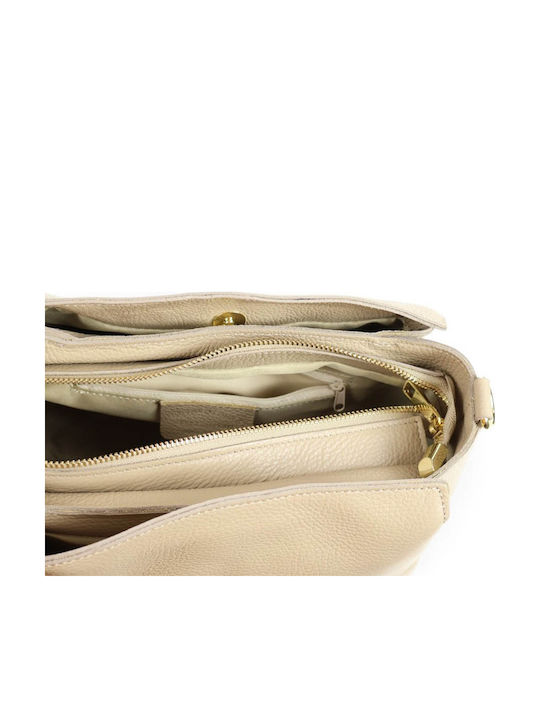 Leather Women's Shoulder Bag Taupe
