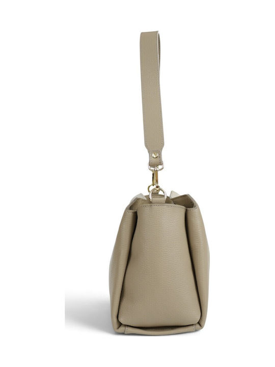 Leather Women's Shoulder Bag Taupe