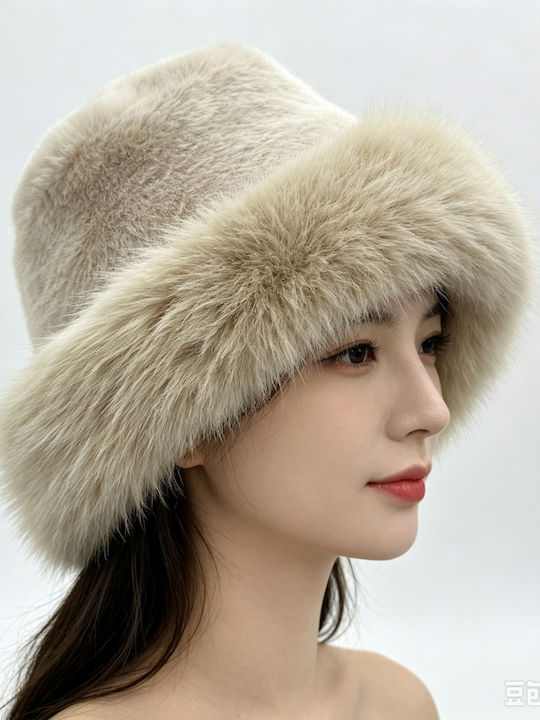 Intimonna Women's Furry Hat Beige