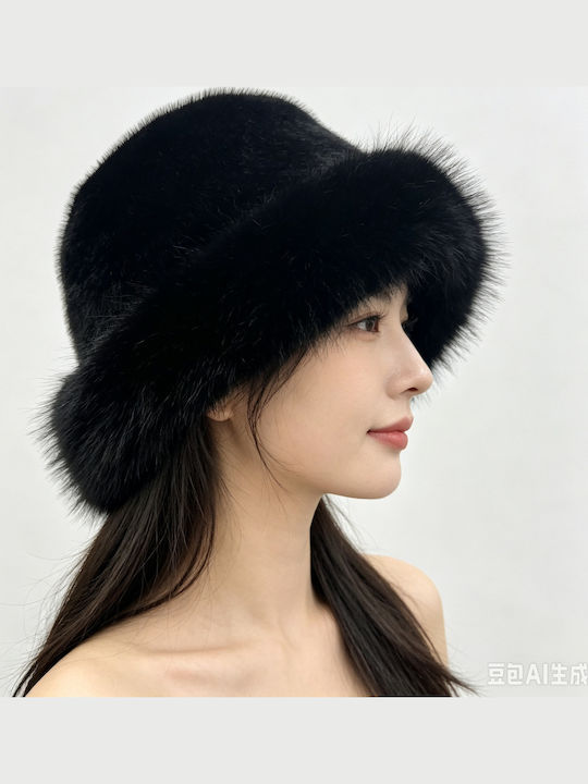 Intimonna Women's Furry Hat Black
