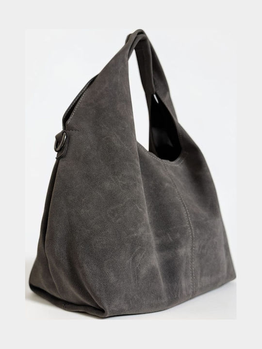 Women's Suede Grey Handbag