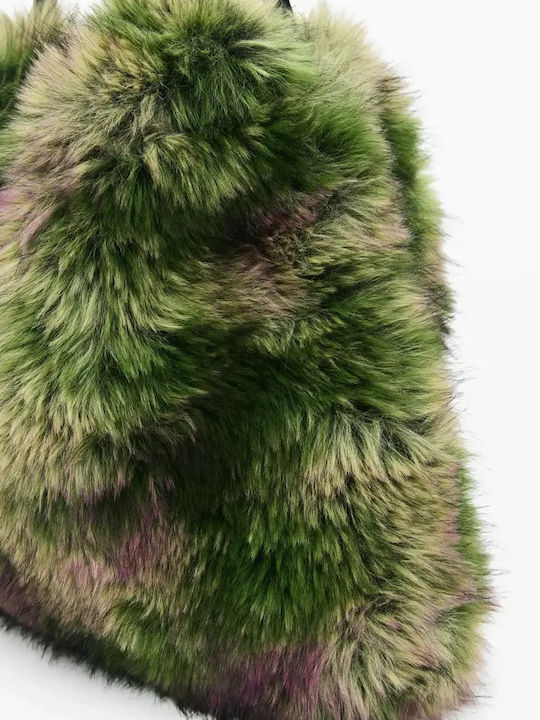 Fur Women's Shoulder Bag Green