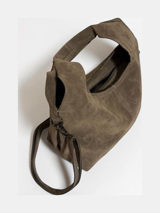 Women's Suede Brown Handbag