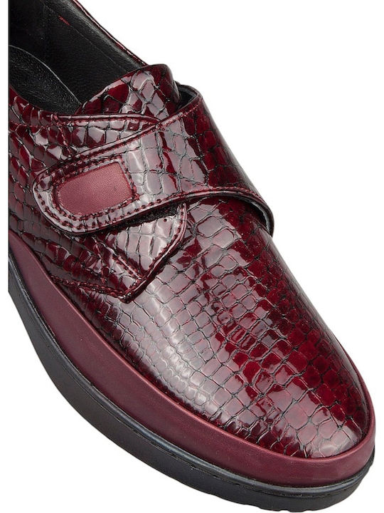 Anatomische Damen Slip-Ons Leder Rote
