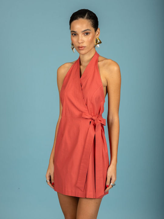 Summer Mini Dress Peach