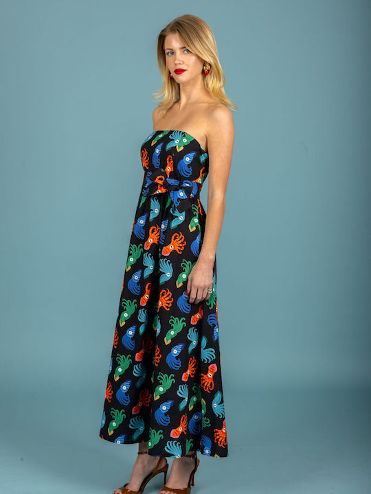 Sommer Damenkleid Schwarz 131-81917-Schwarz (60B)