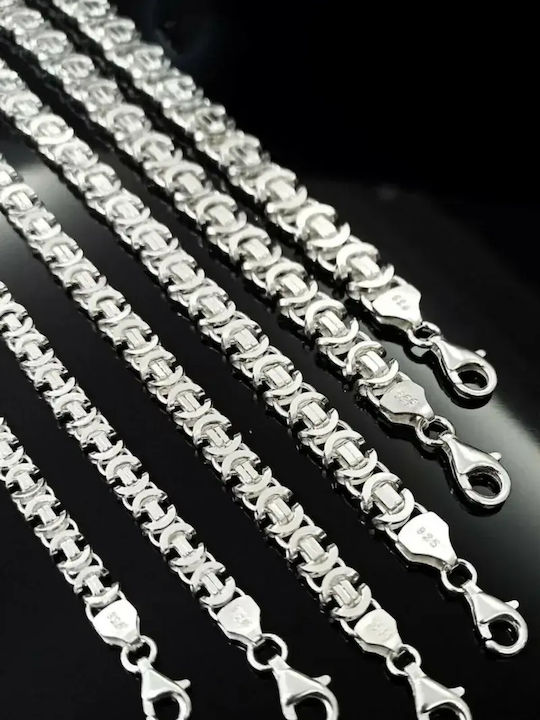 SteweHome Ανδρικό Βραχιόλι από Ασήμι με Ζιργκόν 23cm