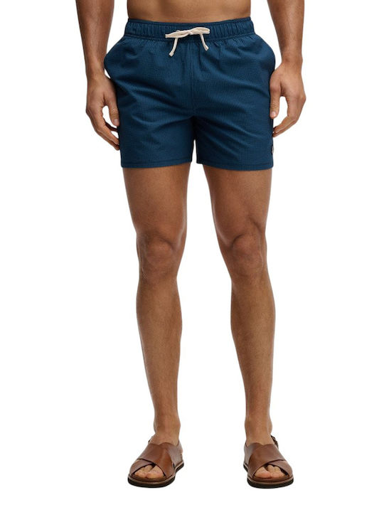 Stud Men's Swimwear Blue Striped Shorts