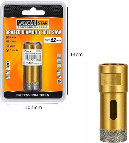 Uruisi Star Lochsäge Trockenschnitt mit Durchmesser 22mm für Metall und Rasen