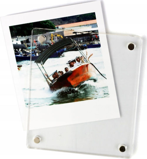 Loveinstant Photo Frame with White Metallic Frame 8.6x7.2