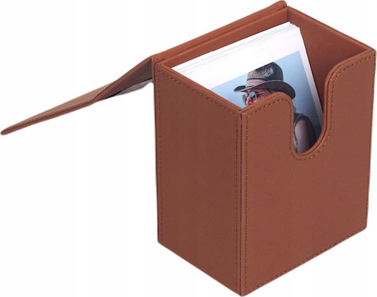 Loveinstant Photo Storage Case Fuji Instax Wide 400 & Polaroid 600 Capacity 100 Photos Brown Window