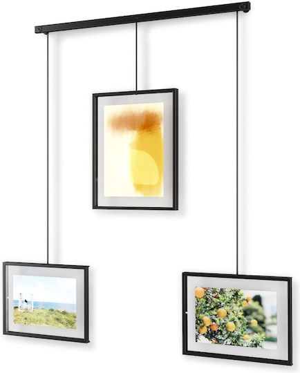 Umbra Rame Foto Multi De Perete 3 Fotografii Metalică Cu Ramă Neagră Neagră 3 Bucăți