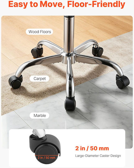 Living Room Stools with Adjustable Height Black 2 Pieces