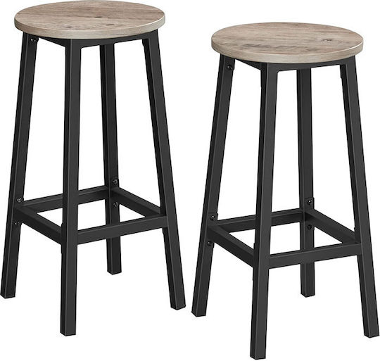 Scaun Bar Gri 2buc 32x32x65buc