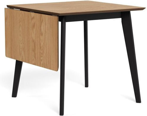 Norsica 484 Extendable Wooden Black Dining Room Table 80x80x76cm
