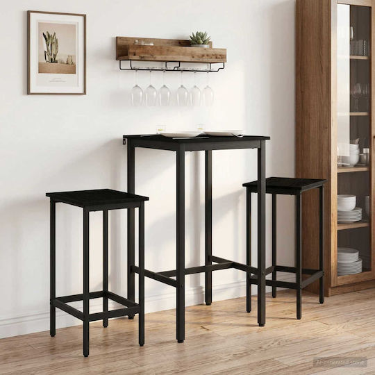 Square Bar Table Black Oak Square Bar Table Black Oak